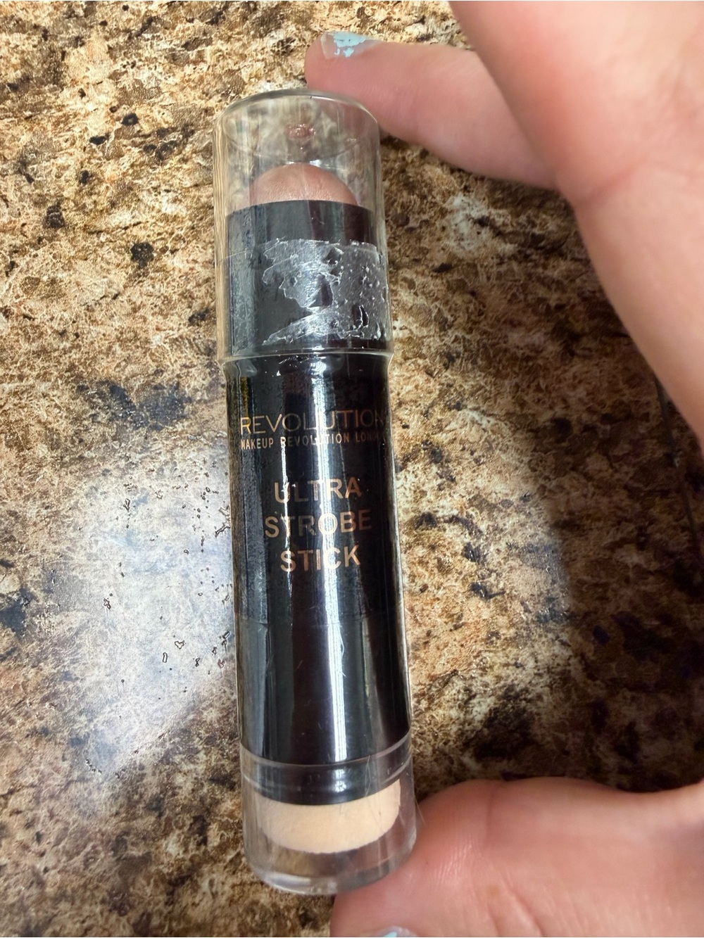 Makeup Revolution Ultra Strobe Stick Peach Lightening Highlighter Sealed 0.19oz